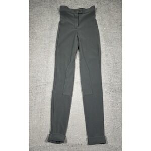 American Apparel Riding Pants Womens Medium Gray Ribbed High Waist Stretch